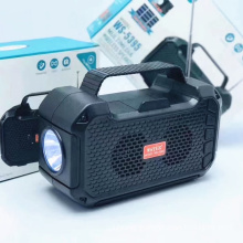 WSTER Wireless Speaker Support USB TF CARD FM RADIO With Light  With Solar  WS5395 Blue Tooth Speaker